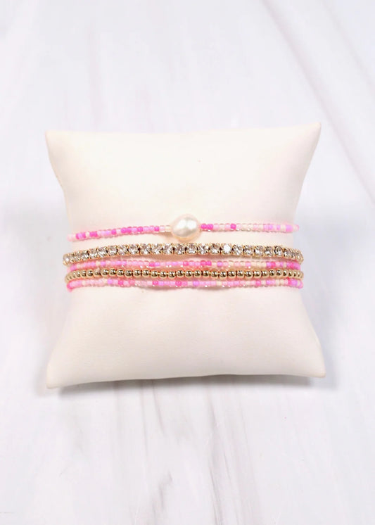 Hot Pink Bracelet Set