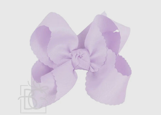 Powder Orchid Scalloped Bow
